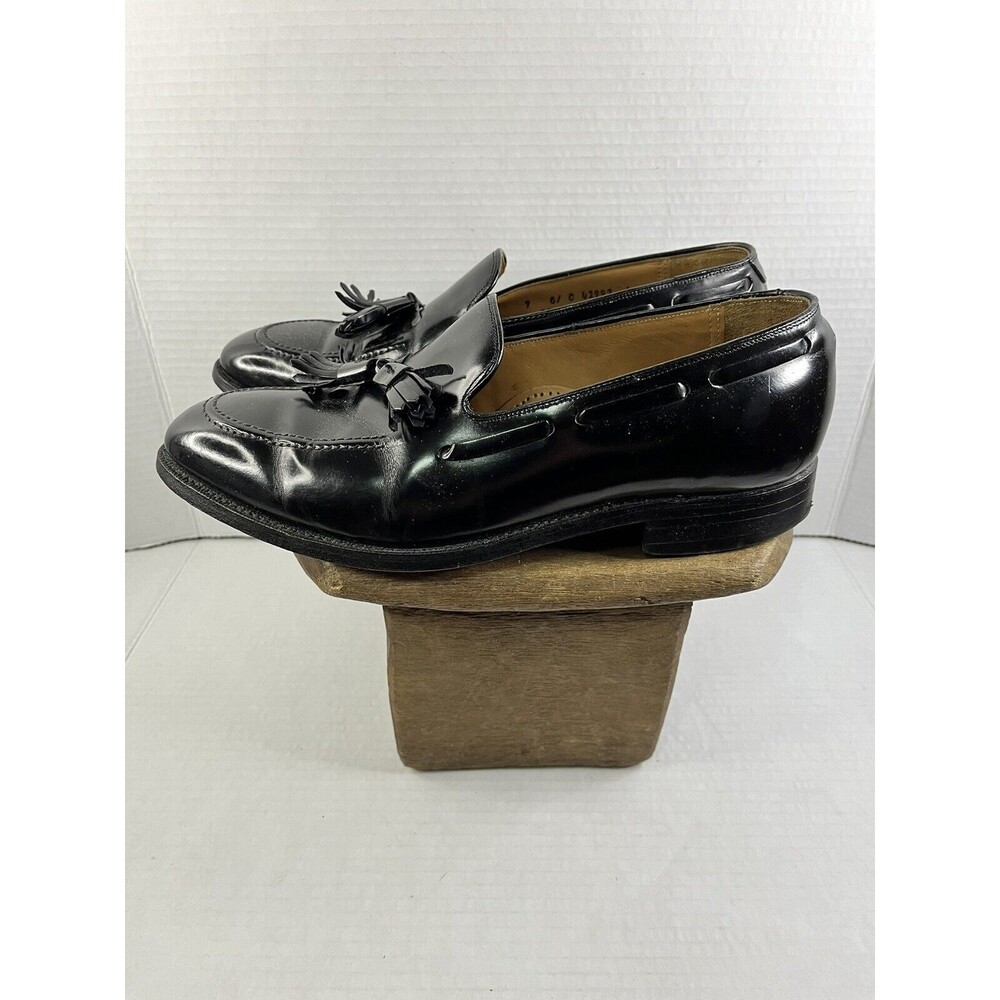 Johnston & Murphy Tasseled Loafer Men’s 9 Black Leather Optima Dress